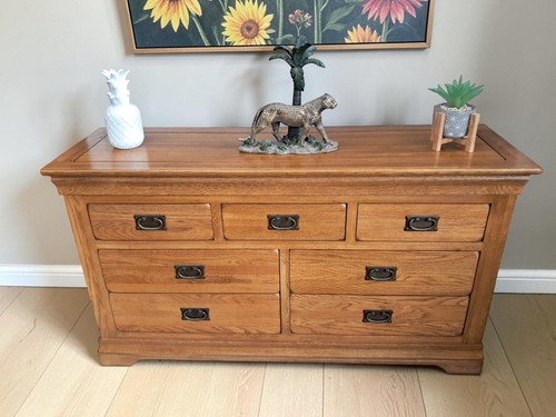 Vintage country oak chest - vintage, of
