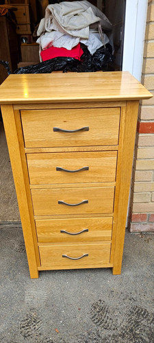 Solid oak tallboy - solid,
