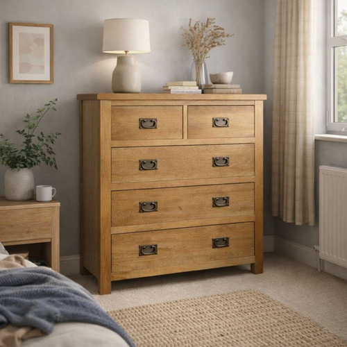 Oak chest drawers - oak, of