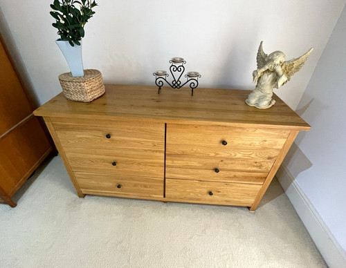 Oak drawer chest drawers - oak, 6