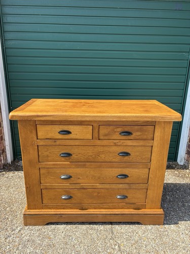 French solid oak chest - oak,