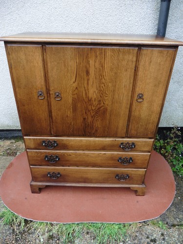Oak cupboard chest - chest, of
