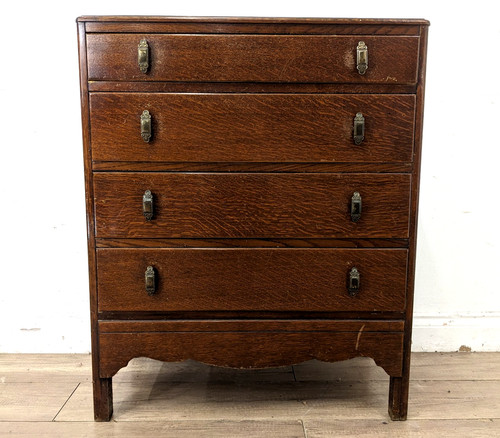 Chest drawers vintage oak - chest, of