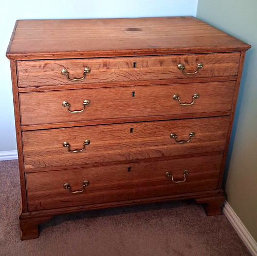 Antique tiger oak chest - antique,