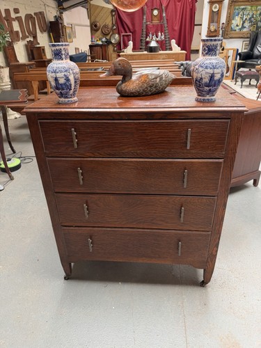 Art deco oak chest drawers - of,