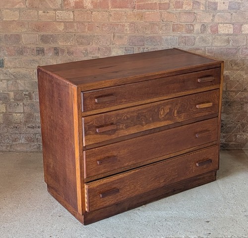 Mid century oak utility chest - oak,