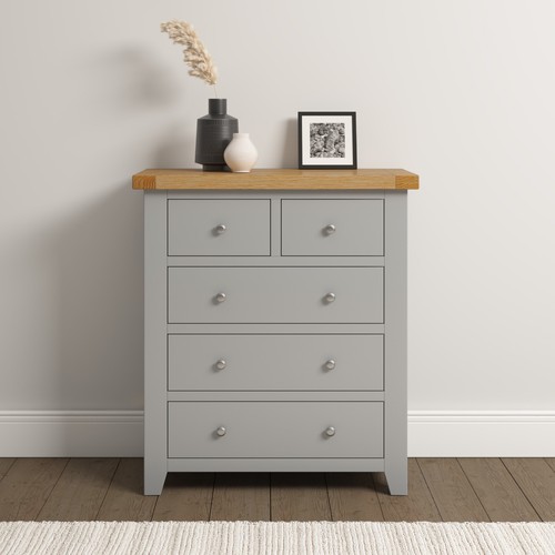 Windsor grey oak drawer - oak, 3+2