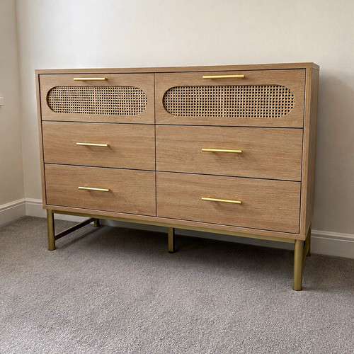 Rattan chest drawers - rattan,