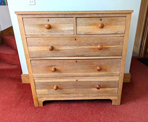Light oak topped drawer - oak, 5