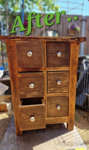 Solid oak drawer chest of - oak,