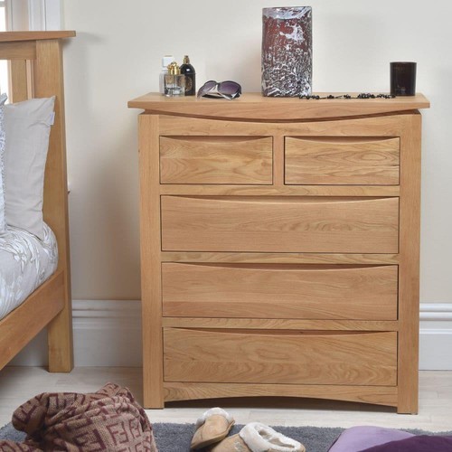 Solid oak over chest of - oak,