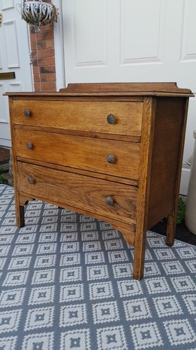 Vintage solid oak chest 3 - solid,