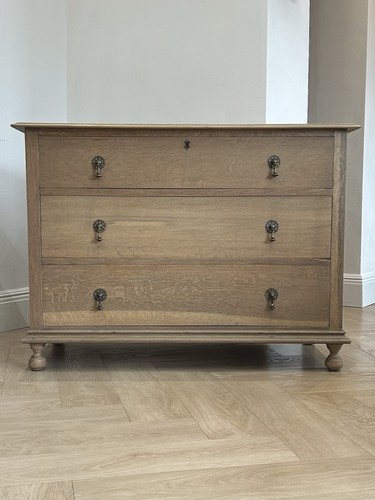 Antique oak chest drawers - oak,