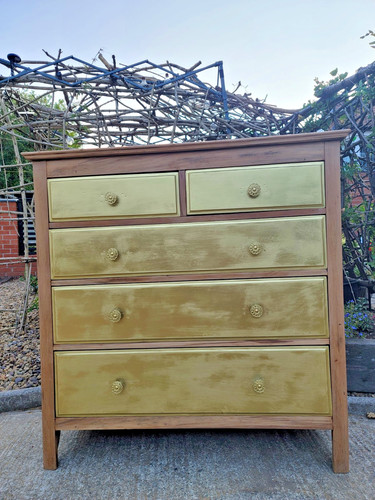 Oak chest drawers - oak,