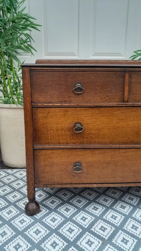 Antique solid oak chest - solid,