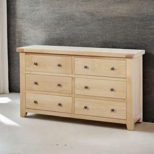 Solid oak wide chest - oak, of