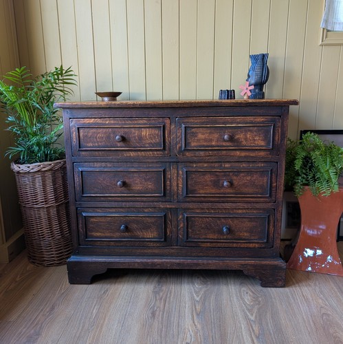 Small antique oak chest - chest, of