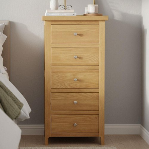 Solid oak chest drawers - solid,