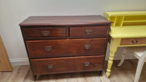 Antique oak chest drawers - oak,
