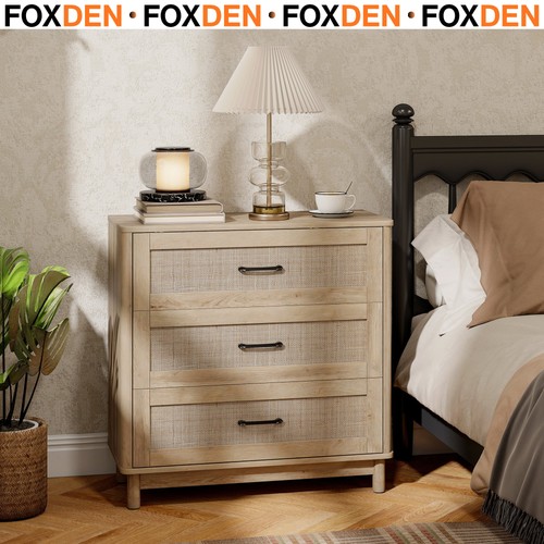 Chest drawers rattan oak - of,