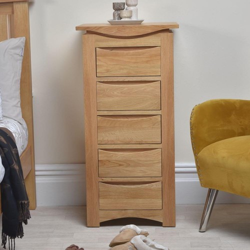Solid oak tallboy chest - chest, of