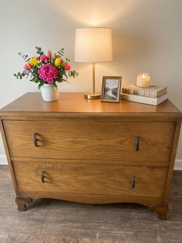 Vintage oak chest - of, drawers