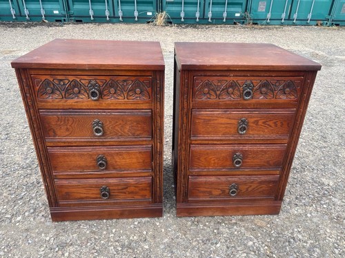 Vintage tudor style carved oak - vintage,
