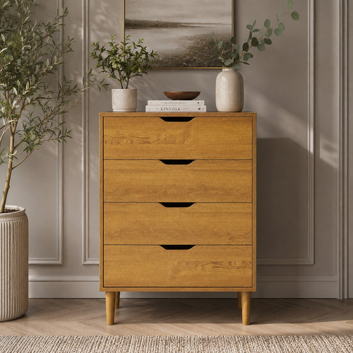 Chest drawers wooden - chest, 4