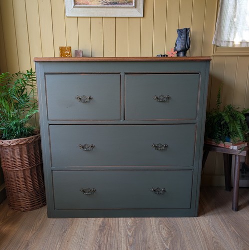 Painted solid oak antique - solid,