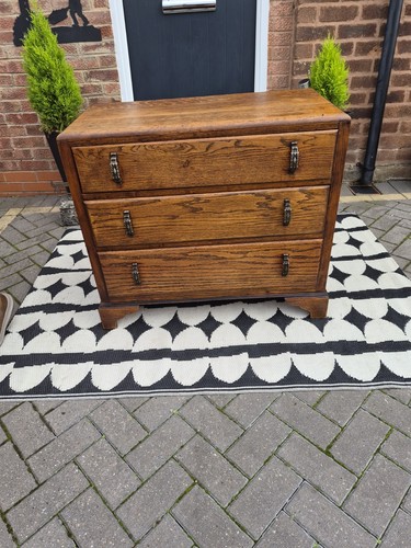Vintage oak chest drawers - oak, of