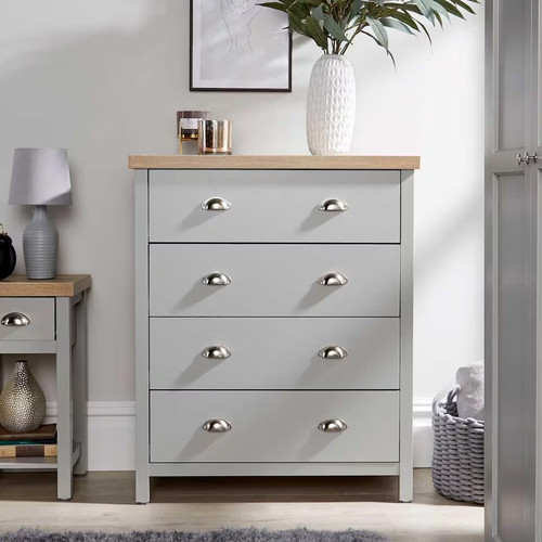 Grey oak drawer chest - 4,