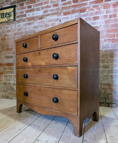 Victorian oak chest drawers - victorian,